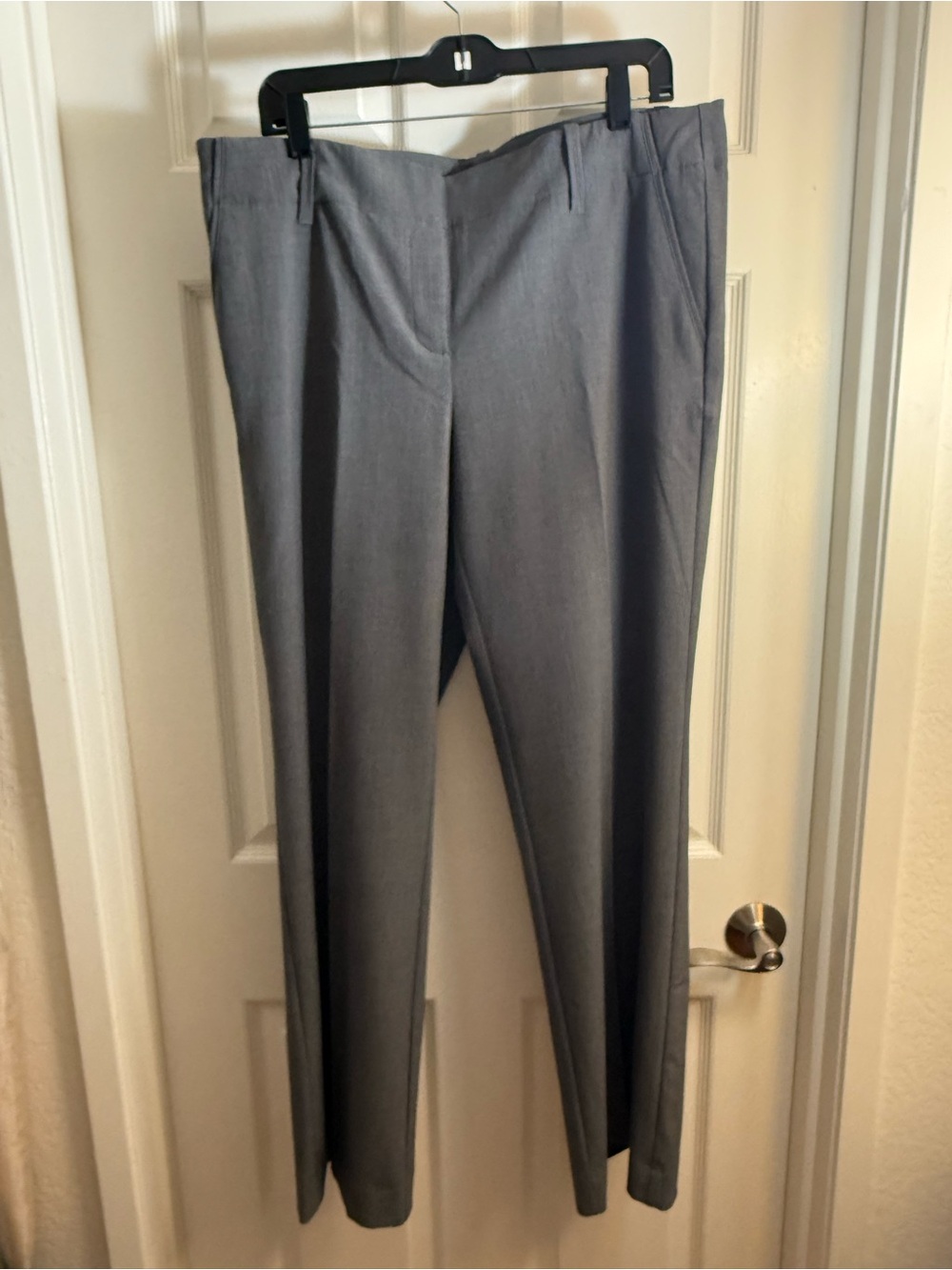 New York & Company Gray Straight-Leg Dress Pants